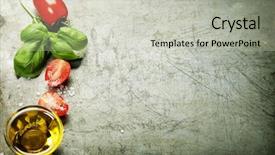  Presentation with rustic healthy - PPT theme featuring fresh harvest from the garden background and a light gray colored foreground