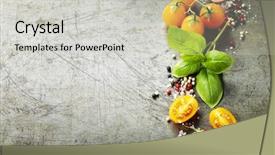  Presentation with rustic healthy - Slide set consisting of fresh harvest from the garden background and a soft green colored foreground