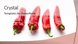  Presentation with lens flare on white - Audience pleasing slide deck consisting of fresh harvested sweet pointed peppers backdrop and a sky blue colored foreground