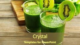  Presentation with guava fruits fresh green fruit - Slides enhanced with fresh healthy juice with fruit background and a tawny brown colored foreground