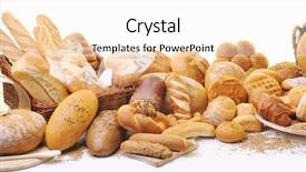  Presentation with bread life - Amazing theme having fresh healthy natural bread food backdrop and a white colored foreground