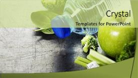  Presentation with fresh water - Amazing presentation theme having fresh healthy vegetables water backdrop and a yellow colored foreground