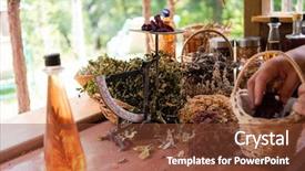  Presentation with alternative medicine - Presentation theme consisting of herbalist gardender small business owner background and a  colored foreground