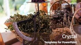  Presentation with alternative medicine - Cool new presentation theme with herbalist gardender small business owner backdrop and a  colored foreground