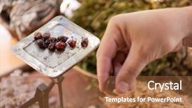  Presentation with alternative medicine - Slide set with herbalist gardender small business owner background and a  colored foreground