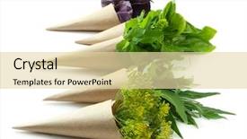  Presentation with lemongrass herb plant fresh leaves - Presentation design having fresh herbs isolated on white background and a lemonade colored foreground