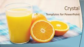  Presentation with fresh coconut juice decorated tropical - Amazing slides having fresh homemade orange juice - food backdrop and a cream colored foreground