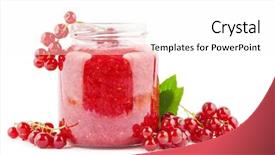  Presentation with currant - Slide deck featuring fresh-homemade-red-currant-jam background and a white colored foreground