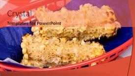  Presentation with corn cob - Presentation theme consisting of fresh-hot-buttered-corn background and a coral colored foreground