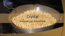  Presentation with corn cartoon - Presentation theme having fresh hot kettle corn background and a yellow colored foreground