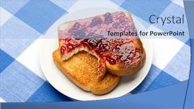  Presentation with spread - Slides with fresh-hot-toast-spread background and a light blue colored foreground