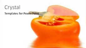  Presentation with fresh water - PPT layouts with fresh-isolated-orange-pepper background and a white colored foreground