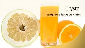  Presentation with mango juice fresh tropical fruit - Cool new PPT theme with year 2013 with an arrow backdrop and a sky blue colored foreground.