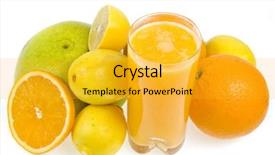  Presentation with mango juice fresh tropical fruit - PPT layouts having fresh juice from citrus fruit background and a gold colored foreground