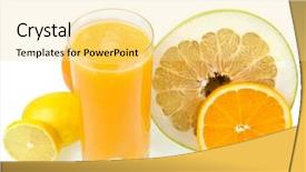  Presentation with citrus - PPT layouts featuring fresh juice from citrus fruit background and a blonde colored foreground