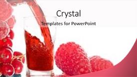  Presentation with juice - Amazing PPT theme having berries chemistry - fresh juice in assortment backdrop and a white colored foreground