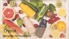  Presentation with smoothies - PPT layouts featuring fresh juices or smoothies background and a coral colored foreground