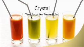  Presentation with juices - Colorful presentation theme enhanced with fresh juices backdrop and a white colored foreground