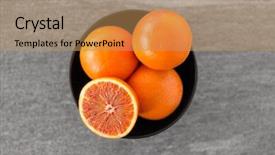  Presentation with blood - Presentation theme enhanced with fresh juicy blood orange background and a coral colored foreground