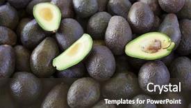  Presentation with avocado - Theme consisting of fresh juicy fruits avocado lying background and a dark gray colored foreground