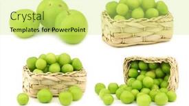  Presentation with woven - Cool new slides with fresh-jujube-fruit-ziziphus-jujuba backdrop and a yellow colored foreground