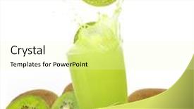  Presentation with kiwi - Colorful theme enhanced with energy drink - fresh kiwi juice backdrop and a blonde colored foreground