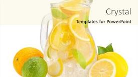  Presentation with lemonade - PPT layouts enhanced with fresh-lemonade-glass-pitcher background and a blonde colored foreground