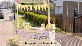  Presentation with lemons - Beautiful presentation theme featuring fresh-lemons-in-boxes backdrop and a soft green colored foreground