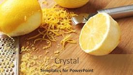  Presentation with lemons - Slide set consisting of fresh-lemons-zest-and-tools background and a yellow colored foreground