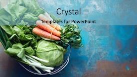  Presentation with lettuce - Colorful presentation enhanced with fresh lettuce cabbage spring onions backdrop and a light blue colored foreground