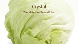  Presentation with lettuce - Slide deck with fresh lettuce isolated background and a soft green colored foreground