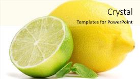  Presentation with lemon lime - Cool new presentation theme with fresh lime and lemon backdrop and a blonde colored foreground