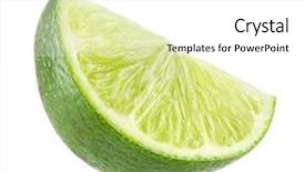  Presentation with lime - Colorful slide deck enhanced with fresh lime slice isolated backdrop and a white colored foreground