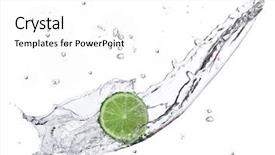  Presentation with lemon lime - Amazing PPT layouts having fresh lime with water splash backdrop and a white colored foreground