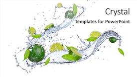  Presentation with fresh water - Cool new presentation with fresh limes in water splash backdrop and a white colored foreground