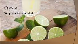  Presentation with lemonade - Cool new presentation theme with fresh-limes-mint-and-lemonade backdrop and a soft green colored foreground