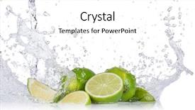 Presentation with fresh water - Colorful PPT layouts enhanced with fresh limes with water splashes backdrop and a white colored foreground