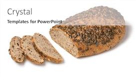  Presentation with seeds - PPT theme with fresh-loaf-and-slices background and a  colored foreground