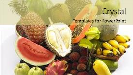  Presentation with guava fruits - Beautiful slides featuring fresh local fruits backdrop and a yellow colored foreground