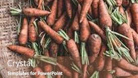  Presentation with carrots - Colorful slide set enhanced with fresh-loose-carrots-for-sale backdrop and a tawny brown colored foreground