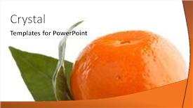  Presentation with mandarin fruits - Audience pleasing presentation consisting of fresh mandarin fruits backdrop and a white colored foreground