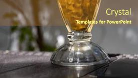  Presentation with mango juice - Slide deck featuring fresh-mango-juice-in-glass background and a tawny brown colored foreground