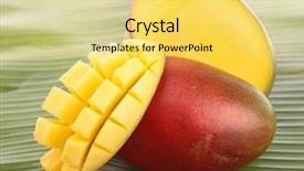  Presentation with mango juice - Audience pleasing PPT layouts consisting of fresh mango backdrop and a  colored foreground
