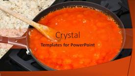  Presentation with pasta sauce - Slide set consisting of fresh-marinara-spagetti-sauce background and a gold colored foreground