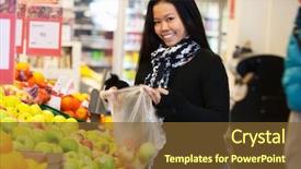  Presentation with grocery - Beautiful theme featuring market grocery - portrait of a happy young backdrop and a tawny brown colored foreground