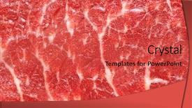  Presentation with fresh meat - Cool new slides with fresh meat background backdrop and a red colored foreground