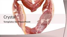  Presentation with fresh meat - Slides featuring fresh meat heart bacon heart background and a lemonade colored foreground