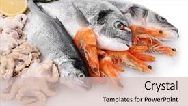  Presentation with mediterranean - Cool new PPT layouts with fresh mediterranean cocktail of fish backdrop and a soft green colored foreground