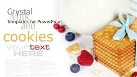  Presentation with white milk - Beautiful presentation design featuring fresh-milk-and-biscuits backdrop and a cream colored foreground
