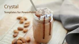  Presentation with milkshake - Theme featuring fresh milkshake with cream background and a lemonade colored foreground